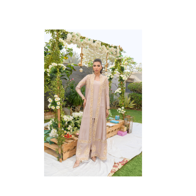 Champagne elegance outfit by Alishba Kashif Studio