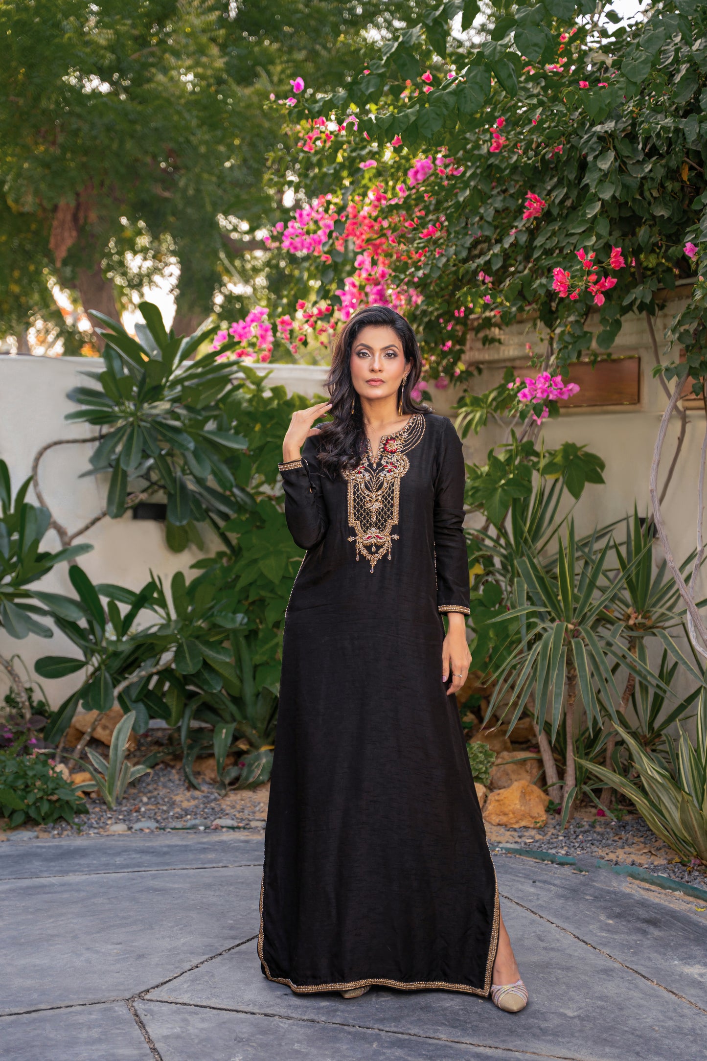 Shahnoor - black embroidered formal outfit by Alishba Kashif
