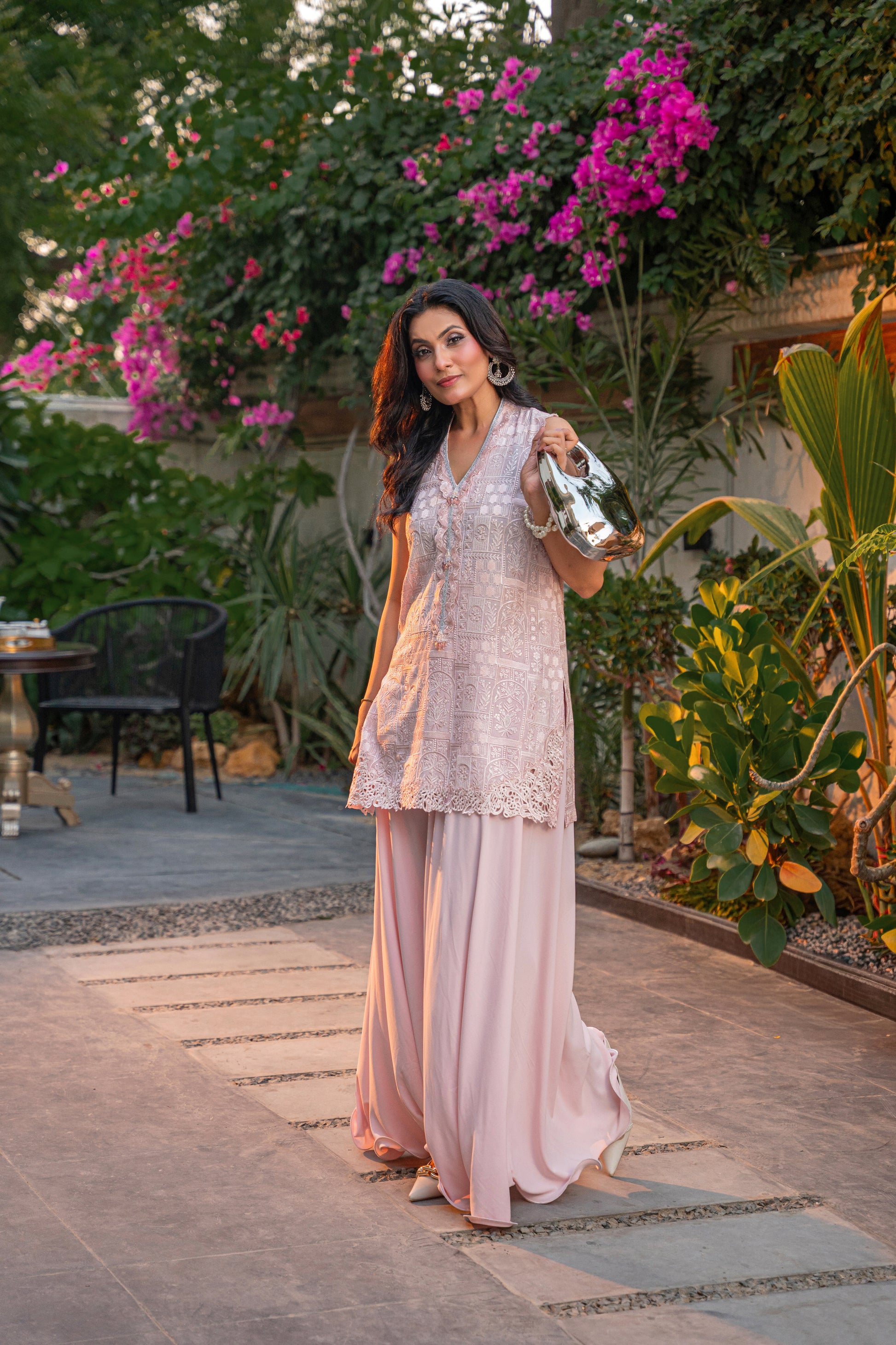 Fleur de Lune - blush pink embroidered formal outfit by Alishba Kashif